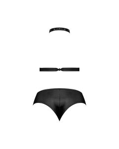Lust Juno Top w/Velcro Choker Neck & Mini Short Black